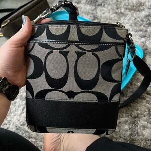 Coach Black and Gray Crossbody Bag